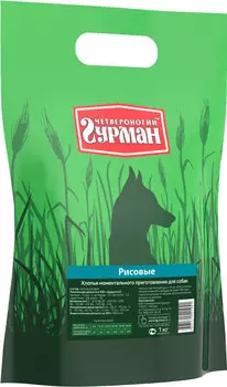 четвероногий гурман каша для взрослых собак Рисовые хлопья (3 кг)