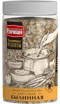четвероногий гурман золотые рецепты былинная каша для взрослых собак моментальная (0,3 кг)