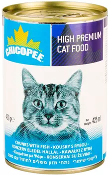 Chicopee Cat для взрослых кошек с кусочками рыбы в соусе (400 гр х 24 шт)