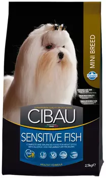 Cibau Sensitive Fish Mini для взрослых собак маленьких пород при аллергии с рыбой (2,5 кг)