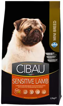 Cibau Sensitive Lamb Mini для взрослых собак маленьких пород при аллергии с ягненком (2,5 кг)