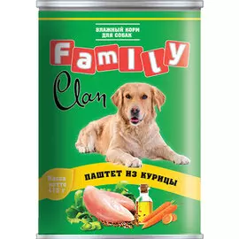 Clan Family для взрослых собак паштет с курицей 130.1.802 (415 гр)
