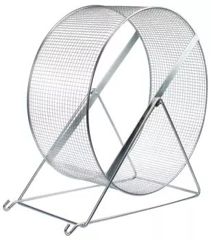 Колесо для грызунов Дарэлл с подставкой, металл, сетка (среднее)