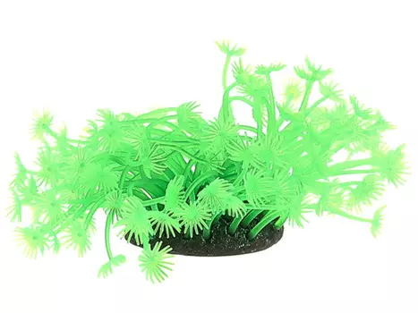 Декор для аквариума Коралл силиконовый Vitality зеленый 7,5 х 7,5 х 10 см (1 шт)