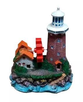 Декорация Маяк большой от компрессора U-240 W Kw для аквариума 14 х 10,5 х 19 см (1 шт)