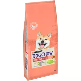 Dog Chow Sensitive для взрослых собак всех пород с чувствительным пищеварением с лососем и рисом (2,5 кг)