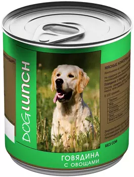Dog Lunch для взрослых собак с говядиной и овощами (750 гр х 12 шт)
