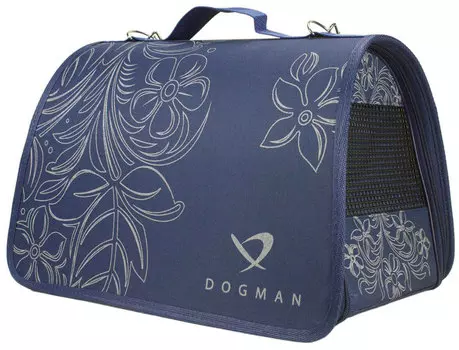 Dogman сумка-переноска «Лира» № 1, лето, синяя, 35 х 23 х 22 см (1 шт)