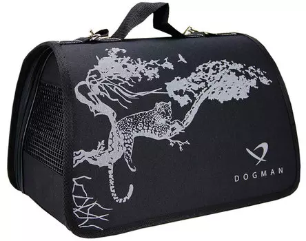 Dogman сумка-переноска «Лира сафари» № 4, лето, черная, 49 х 29 х 29 см (1 шт)
