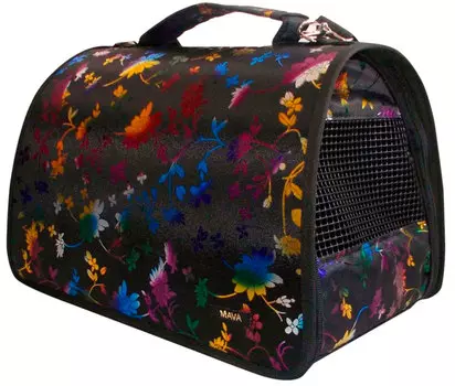 Dogman сумка-переноска «Люкс Mava» № 3, лето, черная, 43 х 27 х 27 см (1 шт)