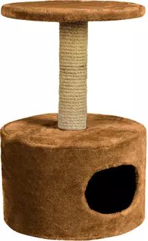 Дом для кошек круглый Зооник коричневый мех 42 х 66 см (1 шт)