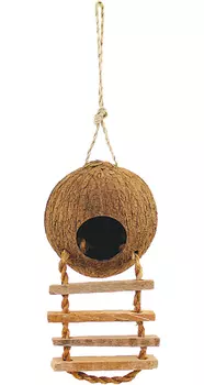 Домик для птиц Triol Cn02 из кокоса с лестницей 45 см (1 шт)