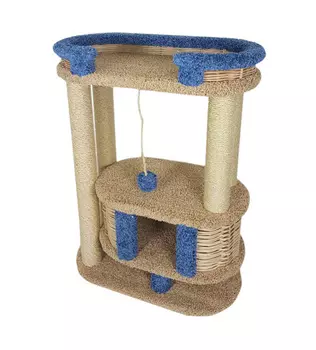 Домик Фидика Пушок ковролин бежевый с синим (1 шт)