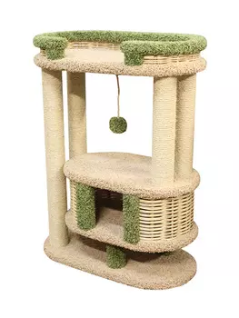 Домик Фидика Пушок ковролин бежевый с зеленым (1 шт)