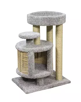 Домик Эдуська Пушок ковролин серый (1 шт)