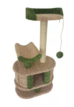 Домик Йорик Пушок ковролин бежевый с зеленым (1 шт)