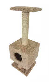 Домик Квадратный на ножках Пушок ковролин бежевый (1 шт)