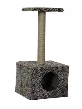 Домик Квадратный Пушок мех серый леопард (1 шт)