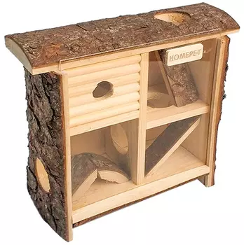 Домик лабиринт для грызунов деревянный Homepet 10 х 24 х 25 см (1 шт)