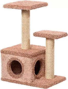 Домик Лежо Пушок ковролин бежевый с коричневым (1 шт)