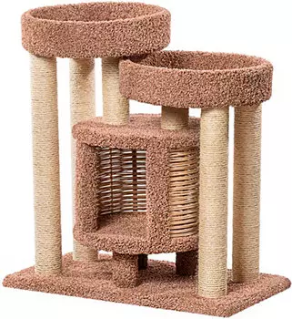 Домик Понго Пушок ковролин коричневый (1 шт)