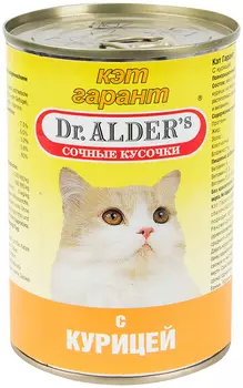 Dr. Alder's Cat Garant для взрослых кошек с курицей в соусе (415 гр)