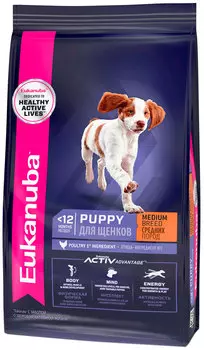 Eukanuba Puppy &amp; Junior Medium Breed для щенков средних пород (15 + 15 кг)