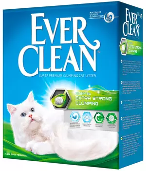 Ever Clean Extra Strong Clumpin Scented наполнитель комкующийся для туалета кошек с ароматизатором зеленая полоска (10 л)