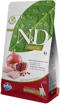 Farmina Cat N&amp;d Prime Kitten Chicken &amp; Pomegranate беззерновой для котят, беременных и кормящих кошек с курицей и гранатом (5 кг)