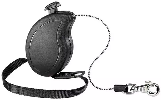 Ferplast Flippyone Cord Mini тросовый поводок рулетка для животных 3 метра черная (1 шт)