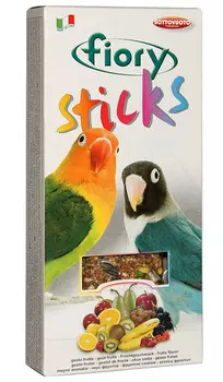 Fiory Sticks – Фиори палочки-лакомство для средних попугаев с фруктами (120 гр)