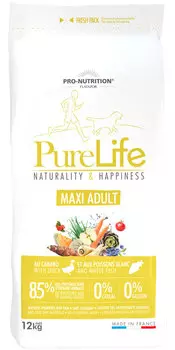 Flatazor Pure Life Adult Maxi беззерновой для взрослых собак крупных пород с уткой и белой рыбой (12 + 12 кг)