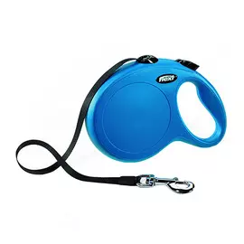 Flexi Classic Tape – Флекси ременной поводок-рулетка для животных 5 м размер L синий (1 шт)