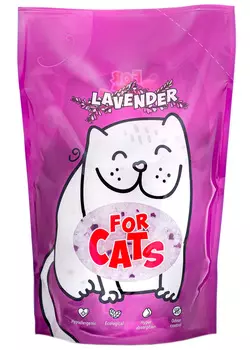 For Cats наполнитель силикагелевый для туалета кошек с ароматом лаванды (8 л)