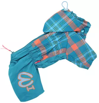 For My Dogs дождевик для собак Клетка голубой для мальчиков 428ss-2020 M (14)