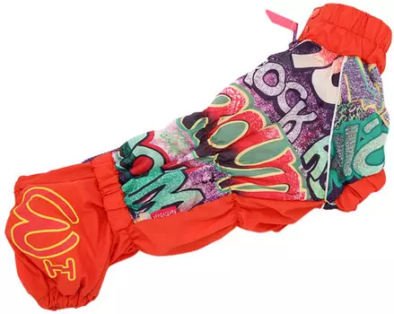 For My Dogs дождевик для таксы красный для девочек 368ss-2019 Ft (tm2)