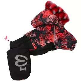 For My Dogs комбинезон для собак Бабочки черно/красный для девочек Fw519-2018 F (16)