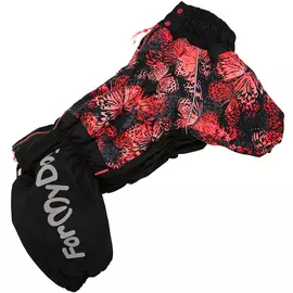 For My Dogs комбинезон для собак Бабочки черно/красный для девочек Fw585-2018 F (b1)