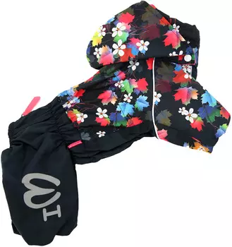 For My Dogs комбинезон для собак Цветы черный для девочек Fw690-2019 F (16)