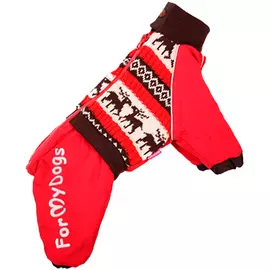 For My Dogs комбинезон для собак Олени красный для мальчиков Fw235-2014 M (8)