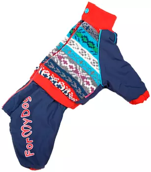 For My Dogs комбинезон для собак Орнамент синий для мальчиков Fw236-2014 M (8)