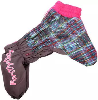For My Dogs комбинезон для собак серо/розовый для девочек Fw760-2019 F (d1)