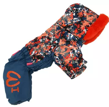 For My Dogs комбинезон для собак синий/оранж для мальчиков Fw843-2020 M (22)