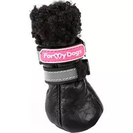 For My Dogs сапоги для собак кожаные зимние Овечка черные Fmd619-2017 Bl (1)
