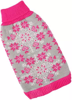 For My Dogs свитер для собак серо/розовый Fw832-2019 (14-16)