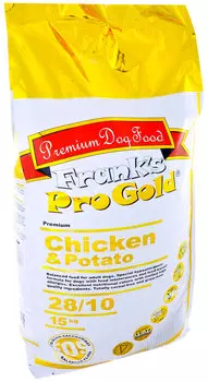 Frank's Progold Dog Adult беззерновой для взрослых собак всех пород с курицей и картофелем (15 кг)