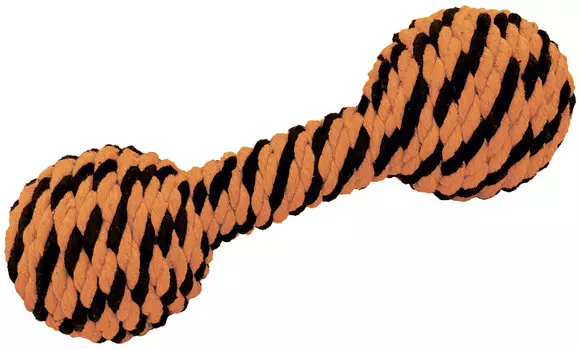 Гантель для собак Doglike Броник оранжевая/черная малая (1 шт)