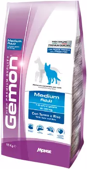 Gemon Dog Adult Medium для взрослых собак средних пород с тунцом и рисом (15 + 15 кг)