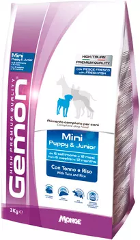 Gemon Puppy Mini для щенков маленьких пород с тунцом и рисом (3 кг)