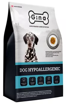 Gina Dog Hypoallergenic гипоаллергенный для взрослых собак с уткой и рисом (3 кг)